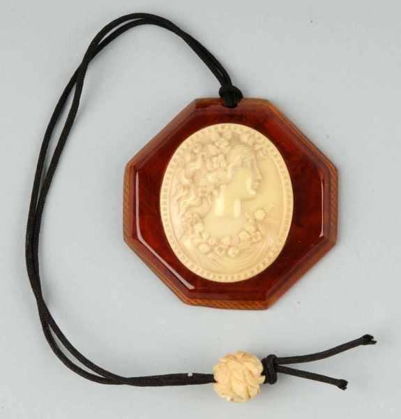 Appraisal: Bakelite Cameo Piece Description Beautiful raised cameo with a translucent