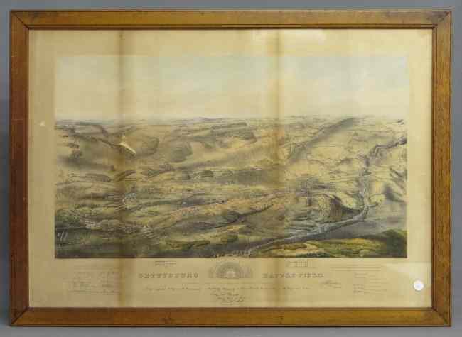 Appraisal: th c Gettysburg print Endicot Co N Y Site ''