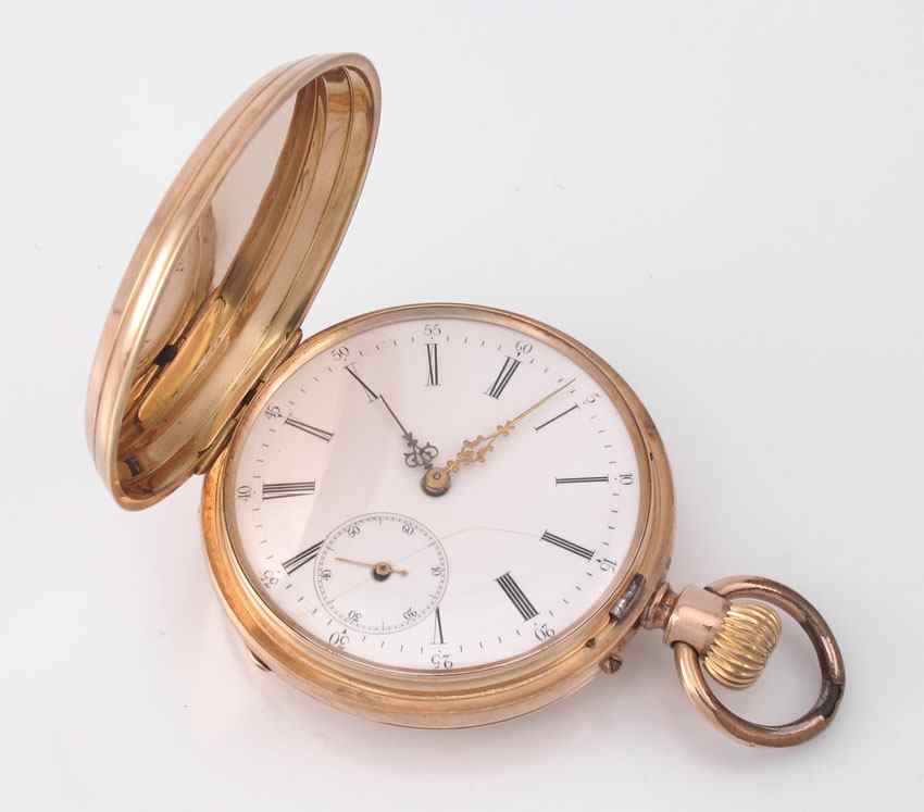 Appraisal: ANTIQUE POCKET WATCH Size gold filled Hunters case unmarked engraved