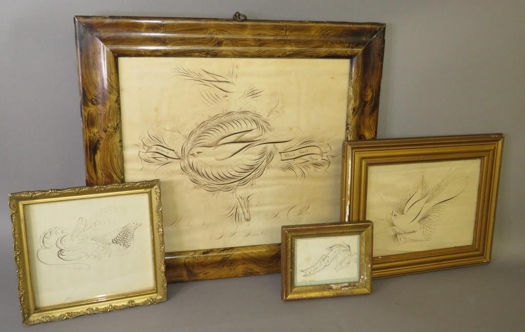 Appraisal: FRAMED REWARD OF MERIT CALLIGRAPHIESca late th-early th century all