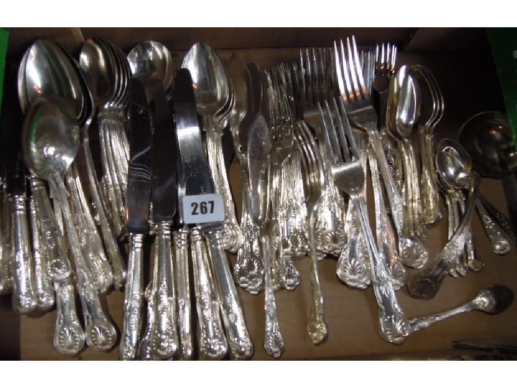 Appraisal: A quantity of plated flatware by James Ryals with Kings