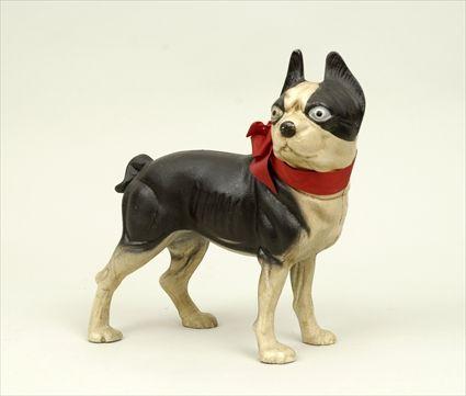 Appraisal: Painted Cast-Iron Dog Figure x in