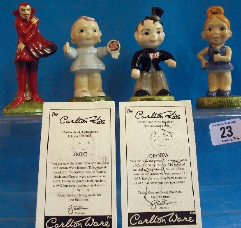 Appraisal: Carltonware Figures Mephisto Spice Girl boxed and Bride Groom limited