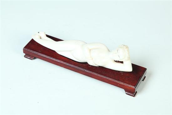 Appraisal: IVORY DOCTOR'S LADY China late th century Nude reclining woman