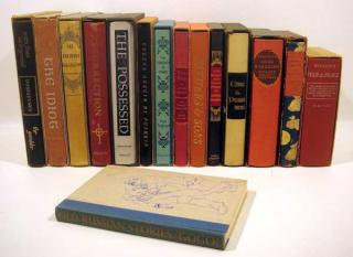 Appraisal: V Slipcases Prospectus HERITAGE PRESS RUSSIAN LITERATURE Tolstoy Dostoevsky Gogol