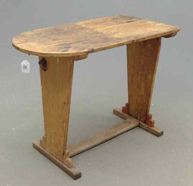 Appraisal: Primitive side table Top '' x '' '' Ht Provenance