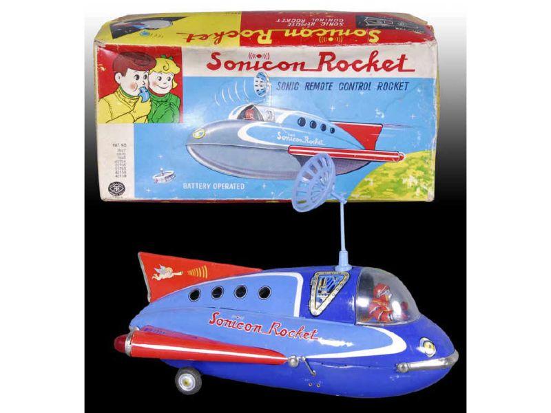 Appraisal: Japanese Battery-Operated Sonicon Rocket Ship Toy Description '' L Works