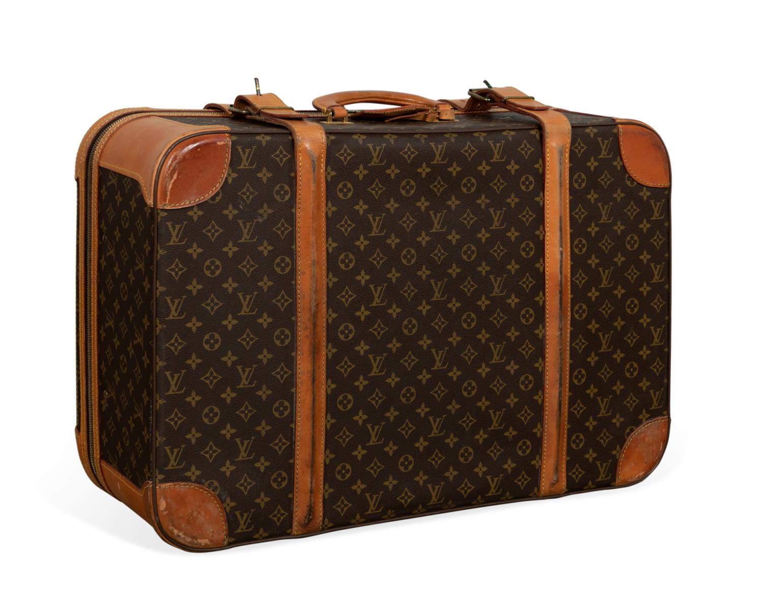 Appraisal: VINTAGE LOUIS VUITTON 'STRATOS' SUITCASE Vintage Louis Vuitton monogram 'Stratos'