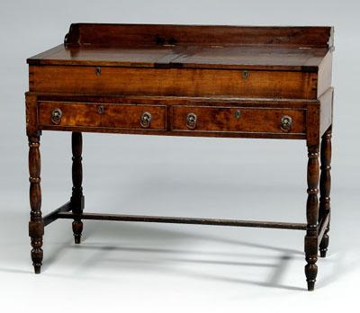 Appraisal: American Federal Plantation desk cherry with poplar and pine secondary