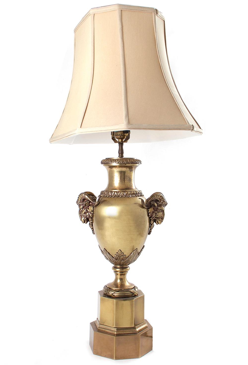 Appraisal: Chapman brass table lamp in the Napoleon II style H