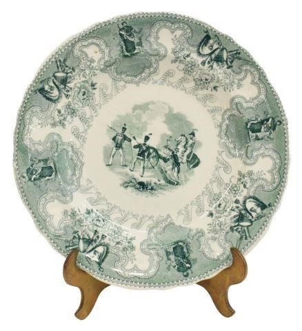 Appraisal: Scarce English Staffordshire salad plate in the Texian Campaigne pattern