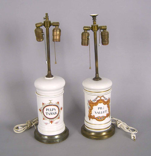 Appraisal: Pair of apothecary table lamps