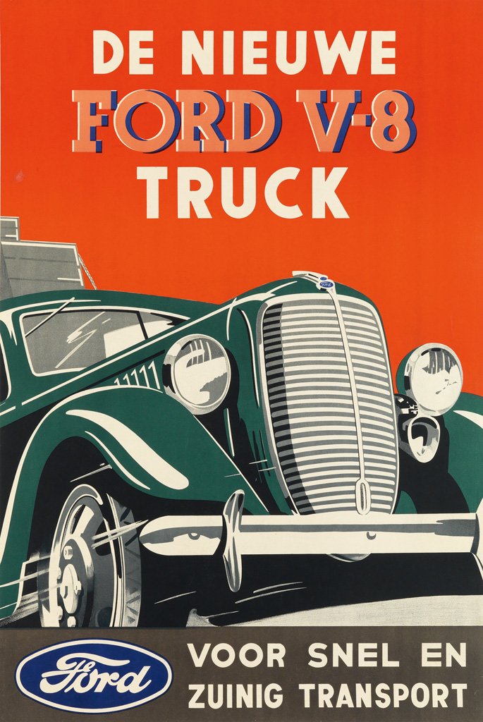 Appraisal: DESIGNER UNKNOWN DE NIEUWE FORD V - TRUCK x inches