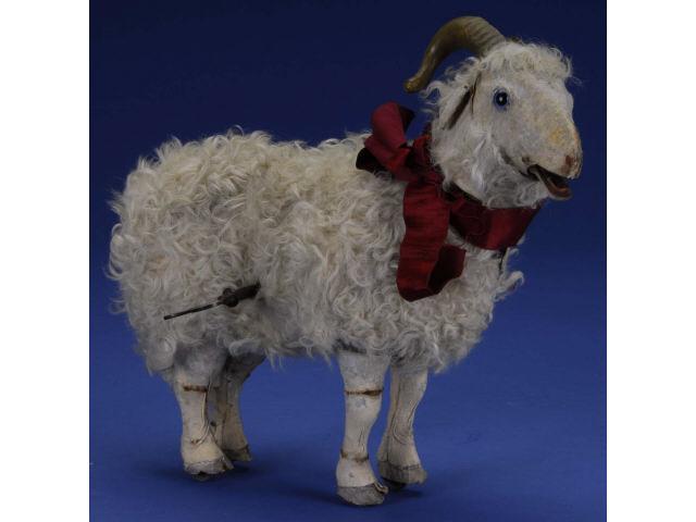 Appraisal: Roullet Decamps Clockwork Ram France ca a wonderful fur covered