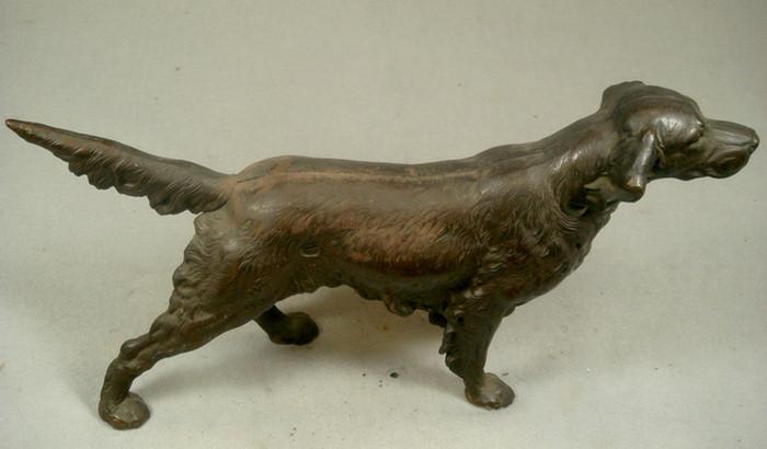 Appraisal: Cast iron doorstop large free standing bronze in color English