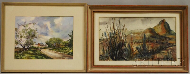 Appraisal: Two Works Barbara Van Stappen American th st Century Spring