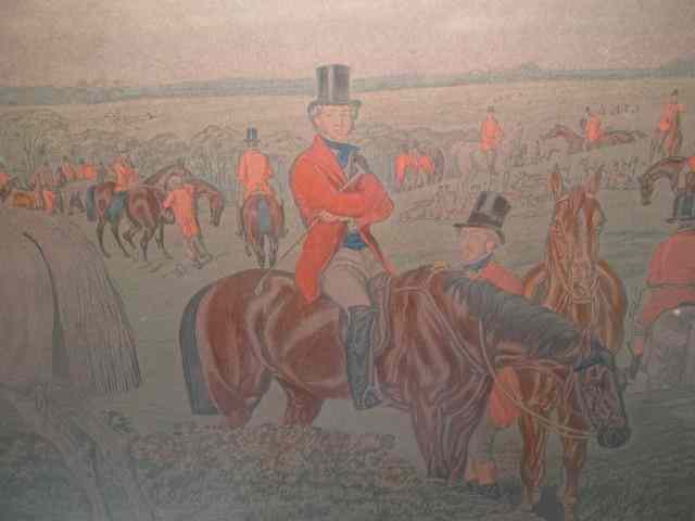 Appraisal: J F Herring's Senr color fox hunt engraved print ''The