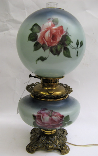 Appraisal: AMERICAN GONE WITH THE WIND TABLE LAMP the base and