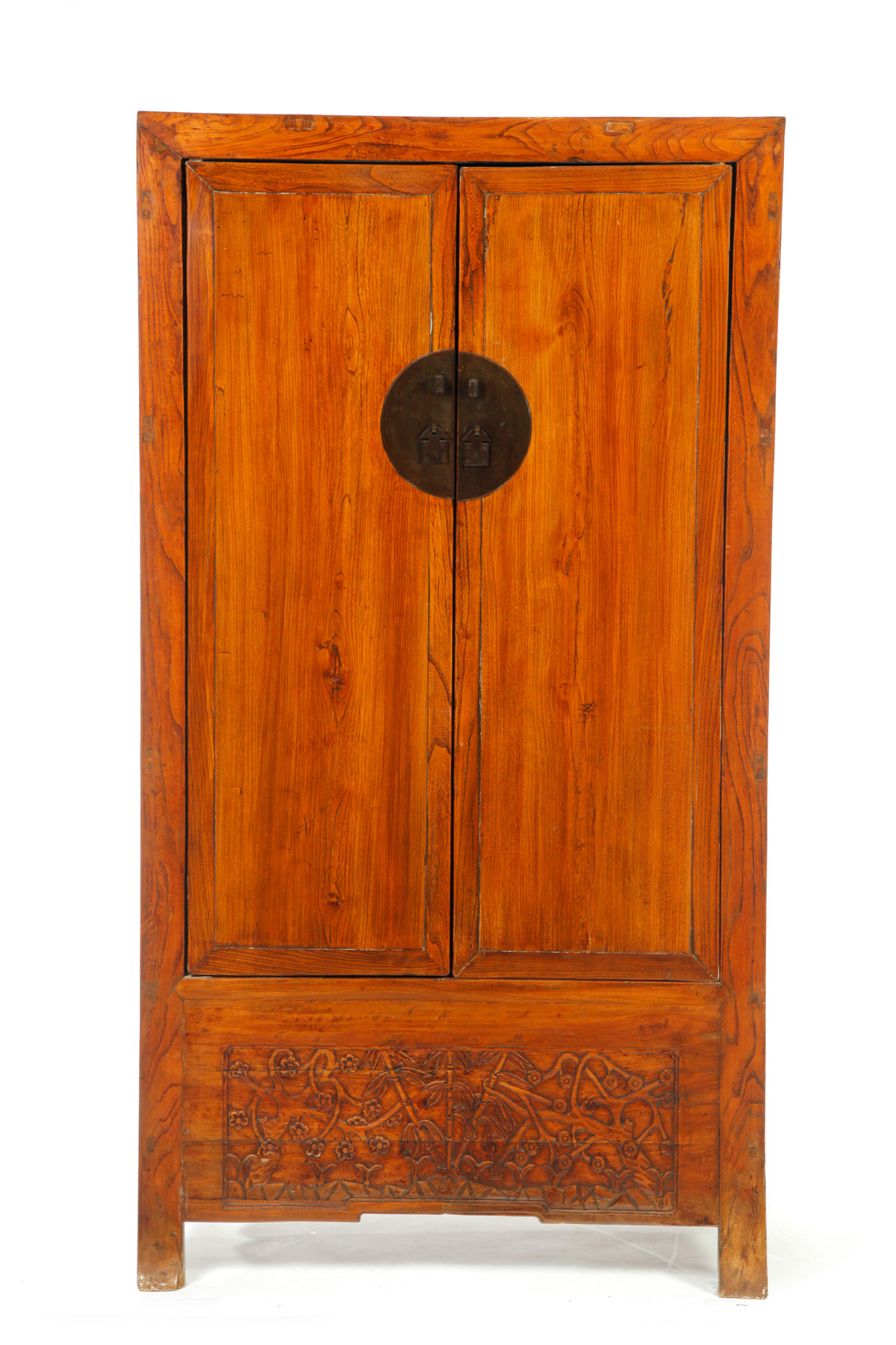 Appraisal: CHINESE CABINET Late th-early th century elm Two large doors