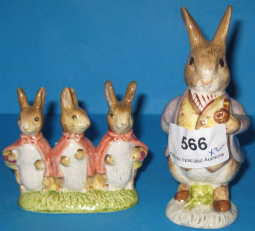 Appraisal: Beswick Beatrix Potter Figures Flopsy Mopsy and Cottontail and Mr