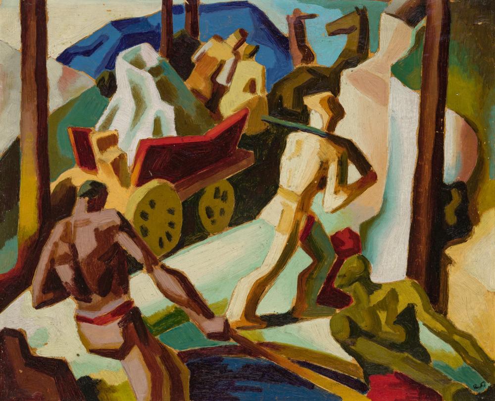 Appraisal: THOMAS HART BENTON American - Study for Over the Mountains