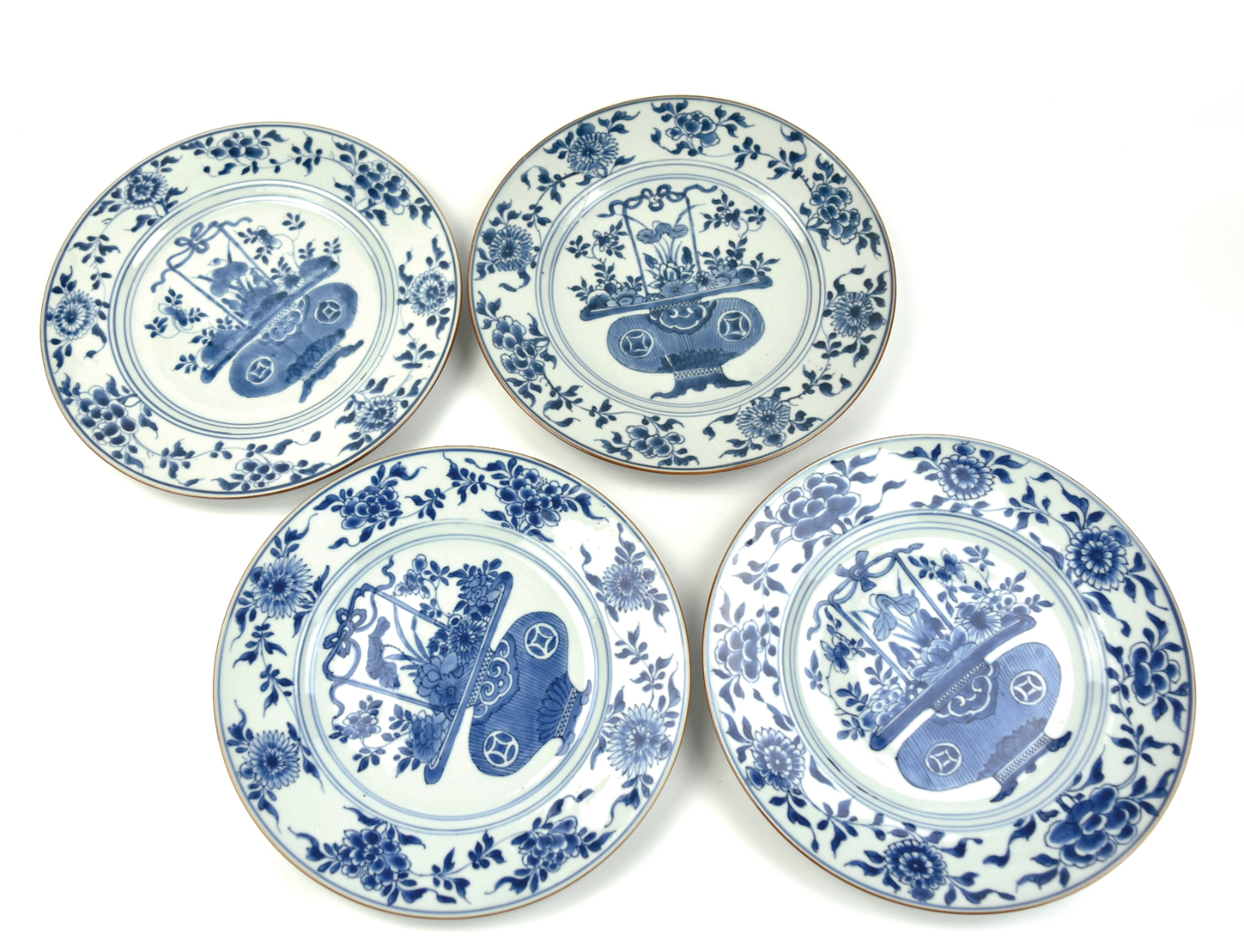 Appraisal: Chinese Kangxi Period set of blue and white plates each