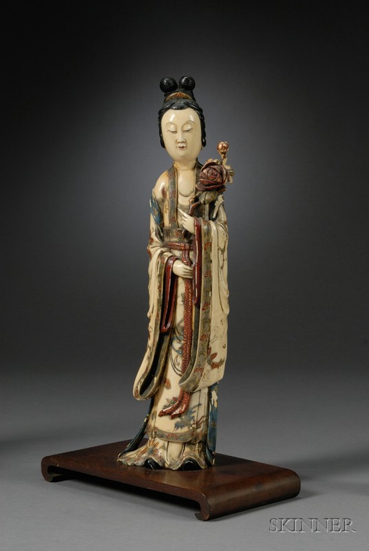 Appraisal: Ivory Carving China trh century standing figure of Hsi Wang