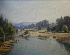 Appraisal: Will Ashton - Morning Light Richmond oil on canvas remnant