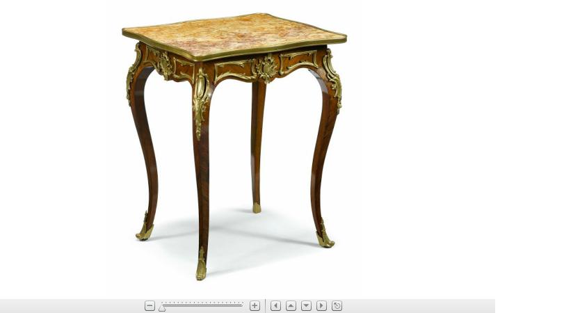 Appraisal: Louis XV style gilt bronze mounted kingwood side tablelate th