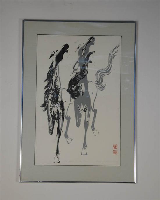 Appraisal: Marilyn Dizek Spirit of the Horse Print signed H W