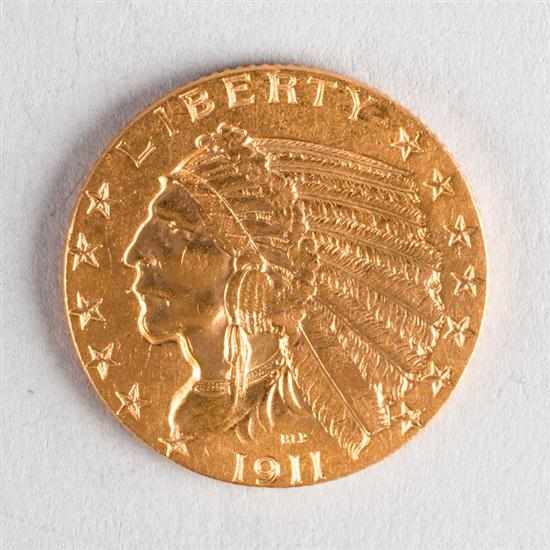 Appraisal: United States Indian Head gold half eagle AU- Estimate -