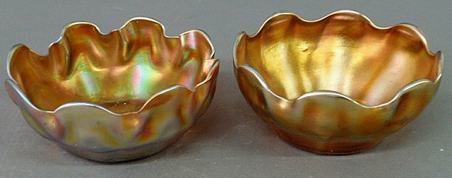 Appraisal: Two similar Favrille glass bowls each signed L C T