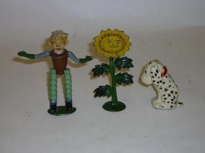 Appraisal: Two metal figures Flowerpot Man and Weed and a figure