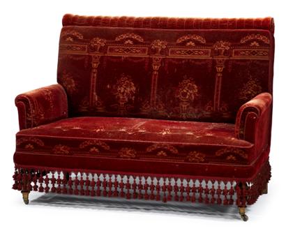 Appraisal: Turkish revival upholstered setteesecond half th century