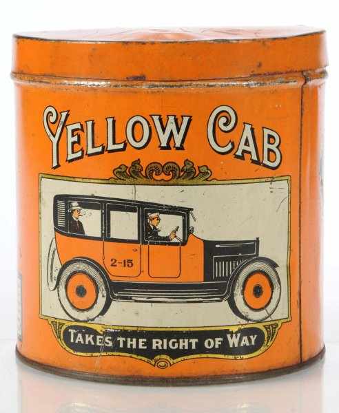 Appraisal: Yellow Cab Cigar Tin Description Rare cigar tin manufactured by