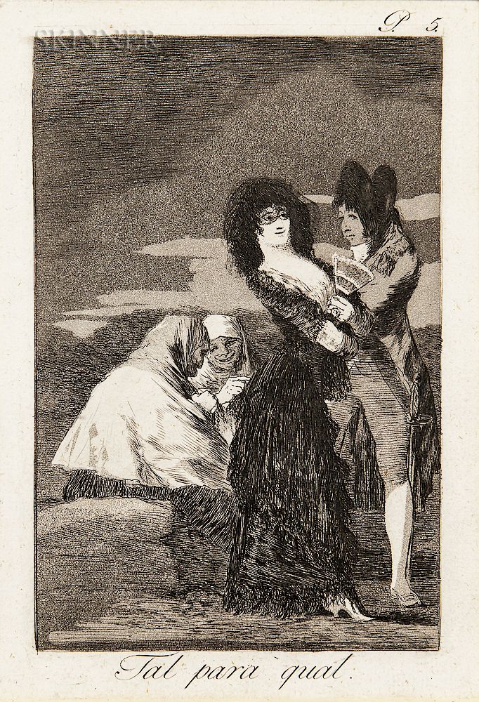 Appraisal: Francisco Jos de Goya y Lucientes Spanish - Tal para