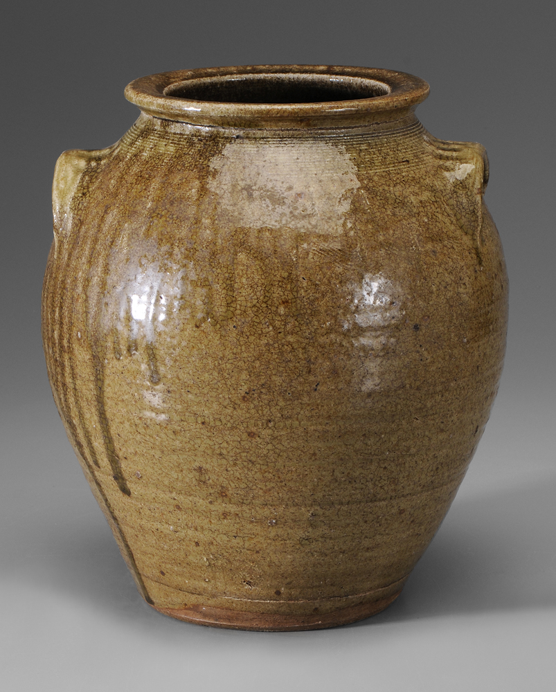 Appraisal: Alkaline-Glazed Stoneware Jar attributed to Catawba Valley North Carolina th