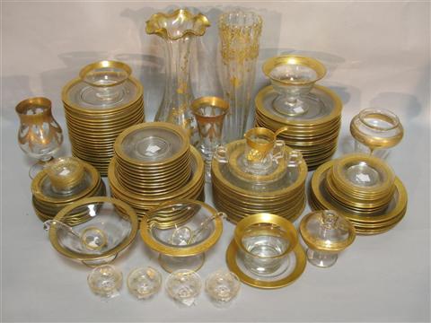 Appraisal: COLLECTION OF VARIOUS GOLD RIMMED ITEMS Including a large number