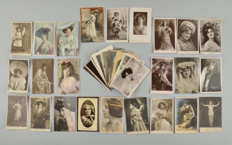 Appraisal: Lot Of Stage Actress Postcards This lot includes actresses such