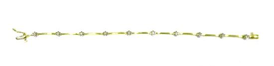 Appraisal: JEWELRY DIAMOND BRACELET K yellow and white gold contains round