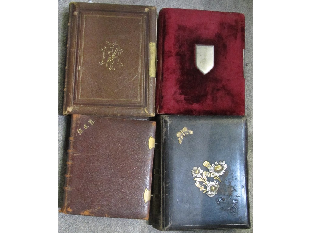 Appraisal: Lot comprising four albums of photographs