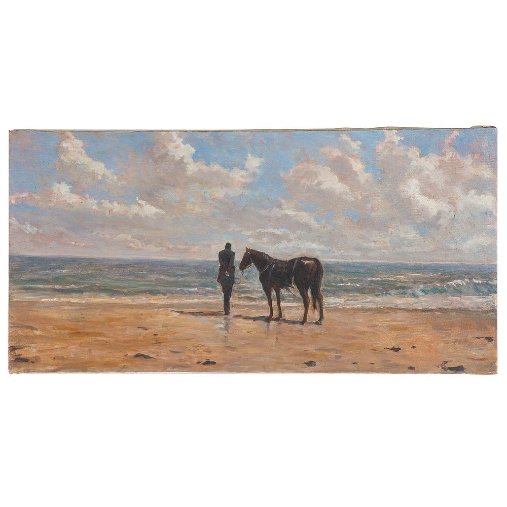 Appraisal: Nathaniel K Gibbs Horse and Rider Ocean View American -