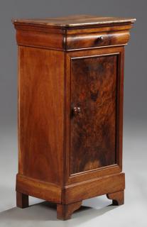 Appraisal: French Louis Philippe Carved Walnut Nightstand French Louis Philippe Carved