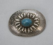 Appraisal: Silver Pin Danish circa early th Century Handmade brooch is