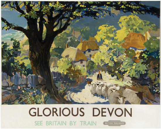 Appraisal: WILCOX Leslie Arthur - GLORIOUS DEVON British Railways lithograph in