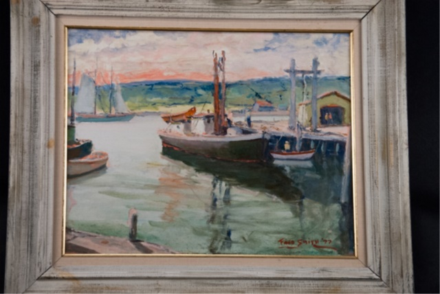 Appraisal: Nautical Scene by Fred Smith Oil on canvas th Century