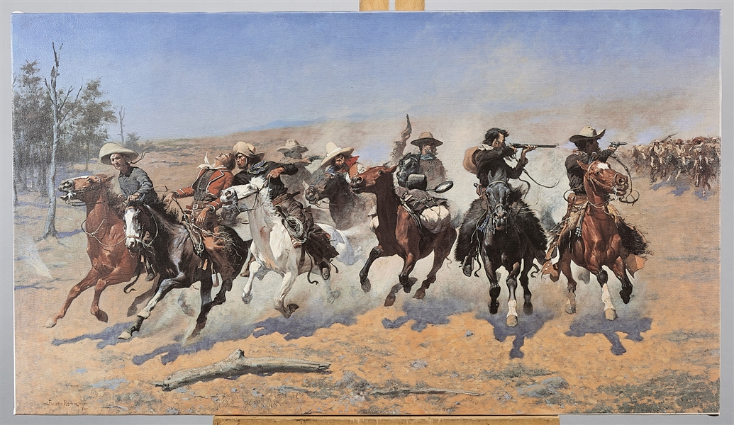 Appraisal: Frederick Remington giclee unframed x approx