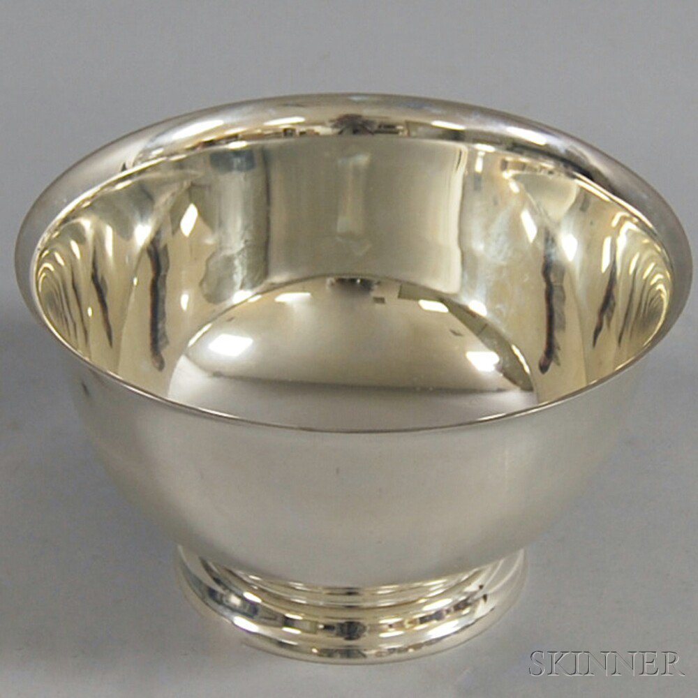 Appraisal: Gorham Sterling Silver Paul Revere Reproduction Footed Bowl ht dia