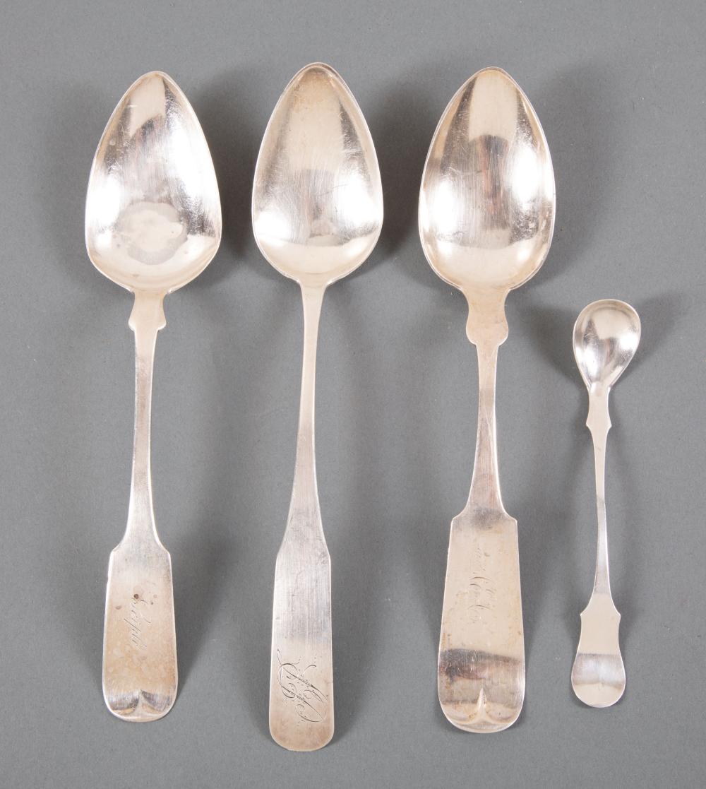 Appraisal: Group of American Coin Silver Spoons incl tablespoon E A