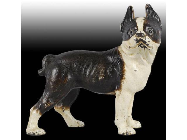 Appraisal: Cast Iron Boston Bull Terrier Still Bank Description Made by